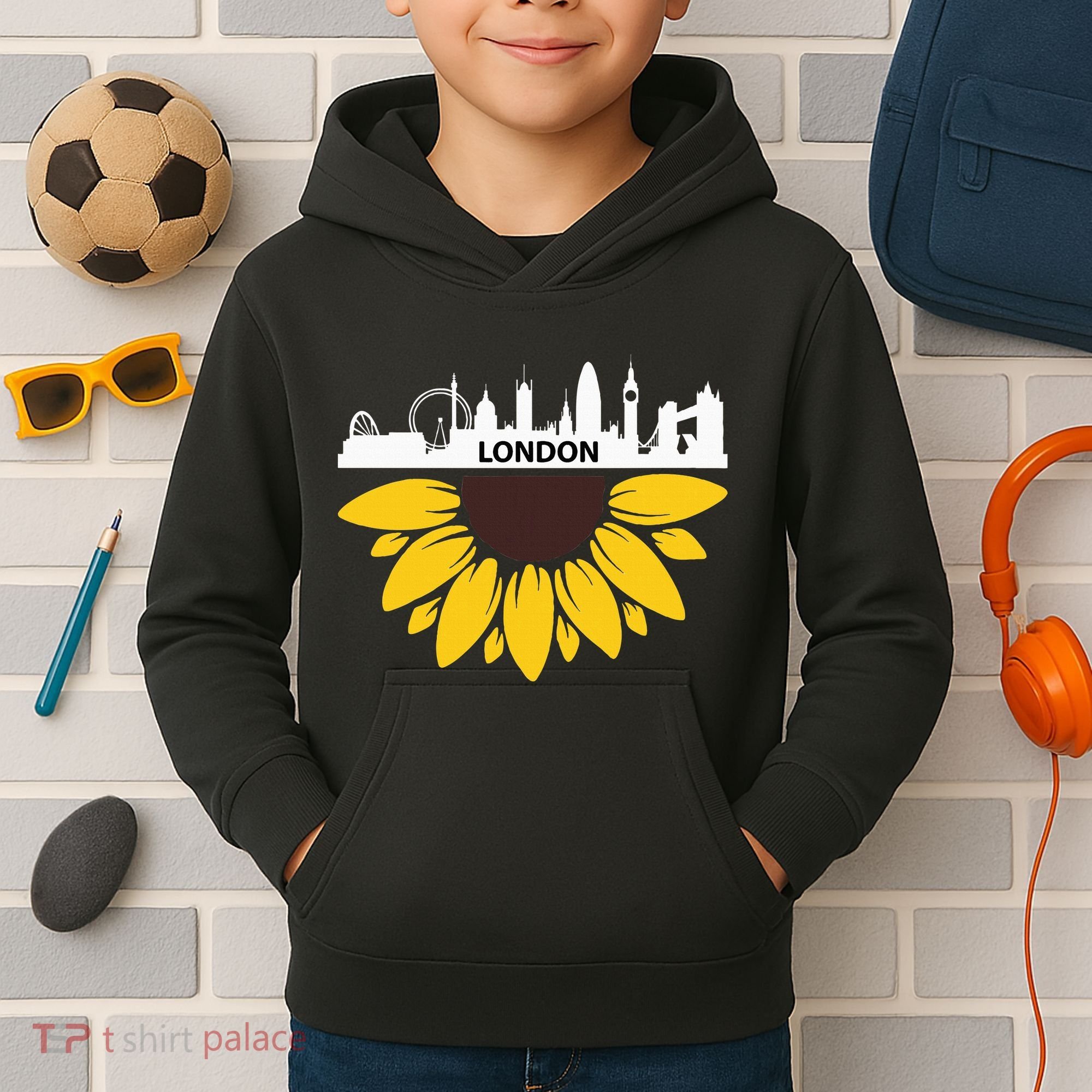 England London Uk British London Kids Hoodie