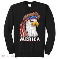 Eagle Mullet 4th Of July USA American Flag Merica Sweatshirt thumb 0
