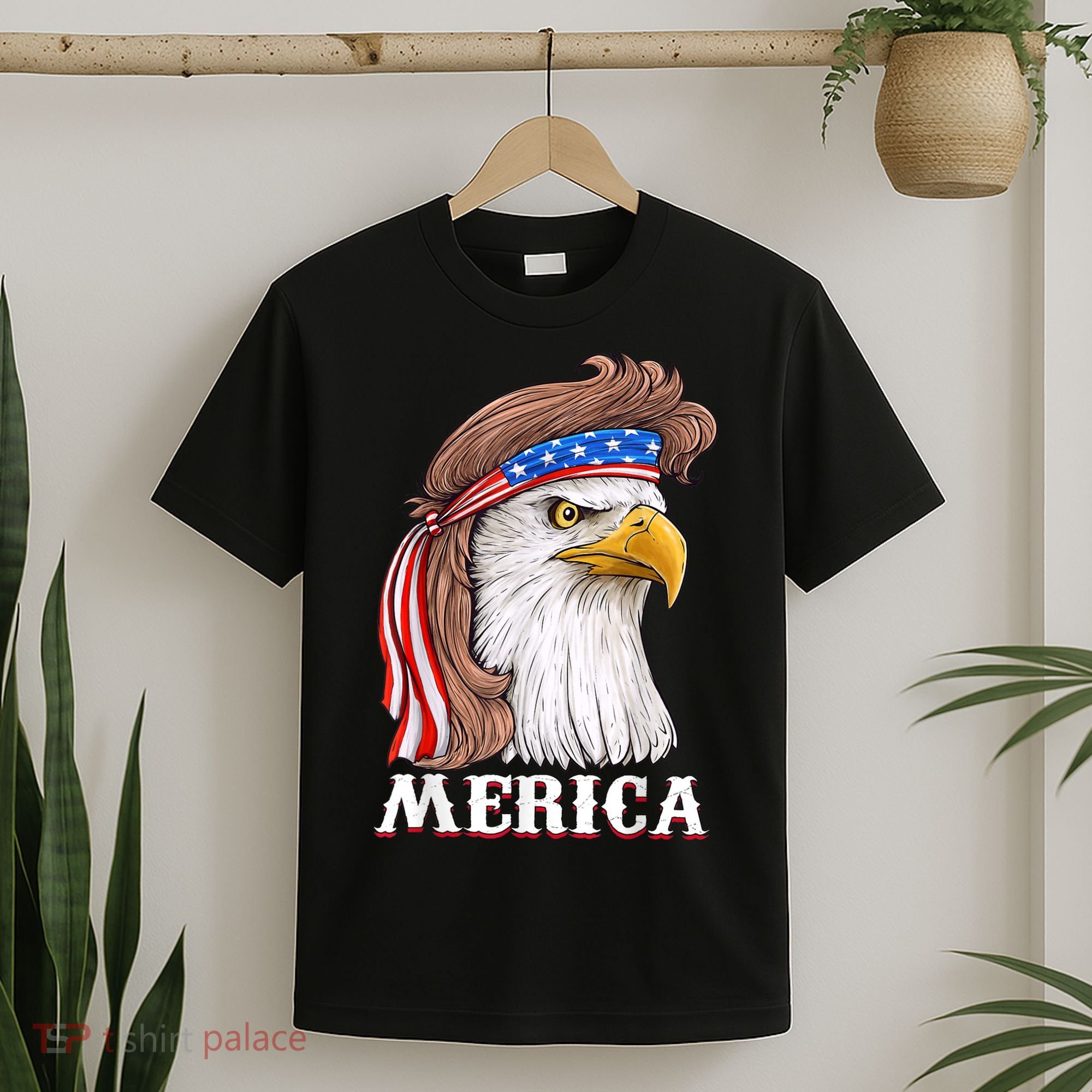 Eagle Mullet 4th Of July USA American Flag Merica T-Shirt