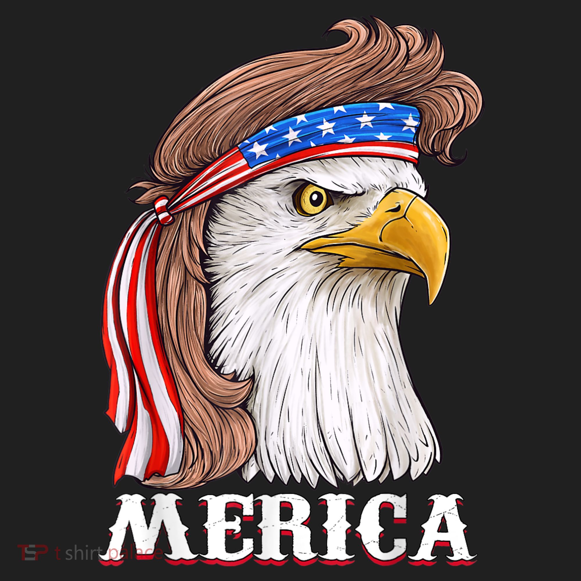 Eagle Mullet 4th Of July USA American Flag Merica Beanie