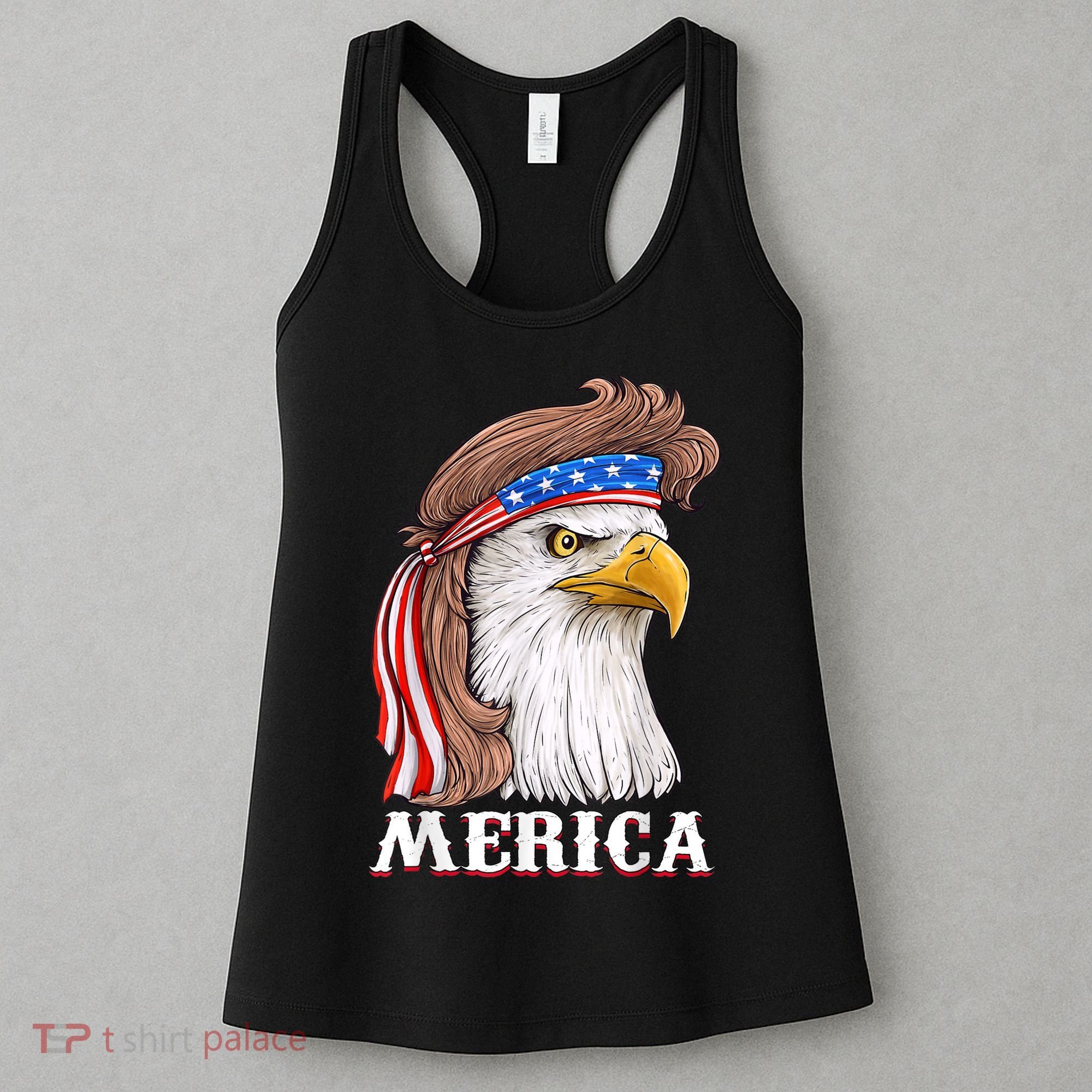 Eagle Mullet 4th Of July USA American Flag Merica Women's Tank Top