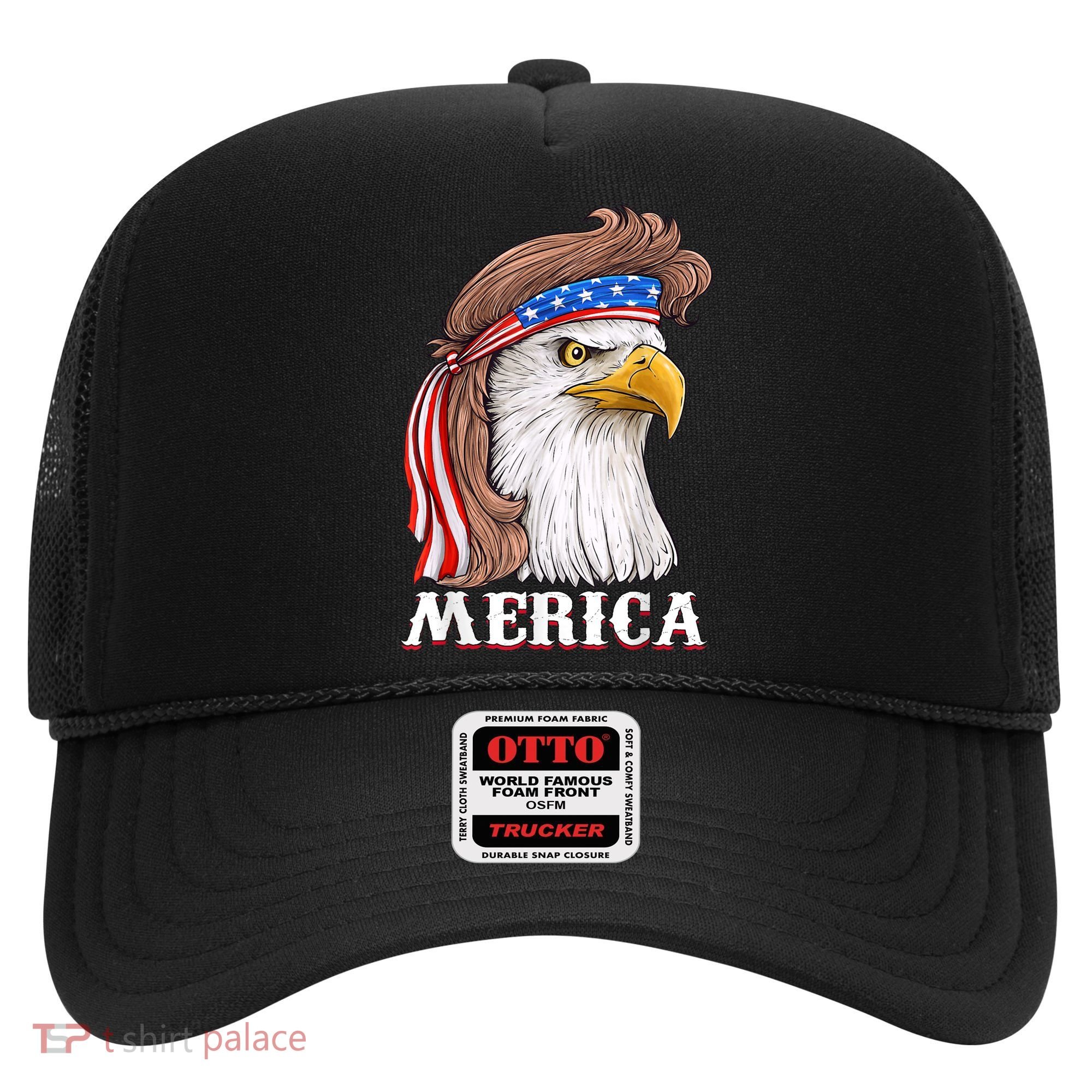Eagle Mullet 4th Of July USA American Flag Merica Hat