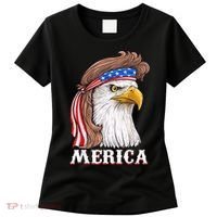 Eagle Mullet 4th Of July USA American Flag Merica Women's T-Shirt thumb 0