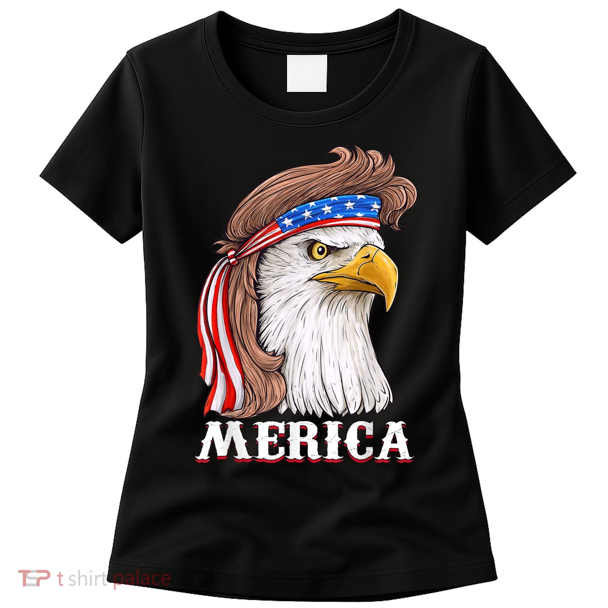 Eagle Mullet 4th Of July USA American Flag Merica Women's T-Shirt