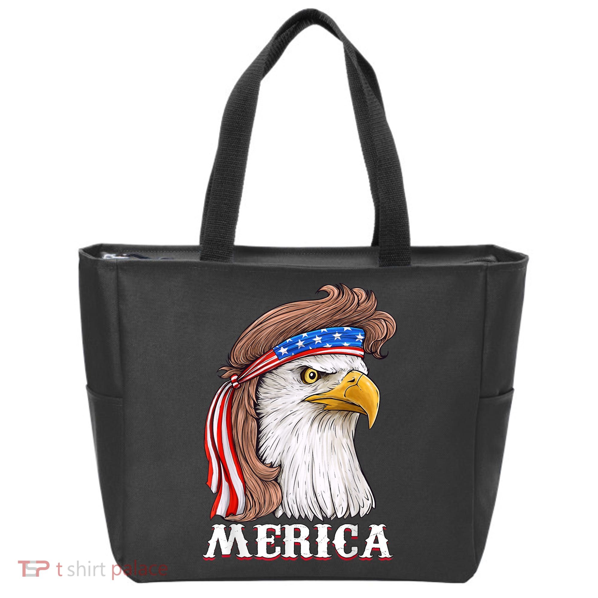 Eagle Mullet 4th Of July USA American Flag Merica Tote Bag
