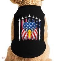 Eagle Mullet 4th Of July USA American Flag Merica Doggie Tank thumb 0