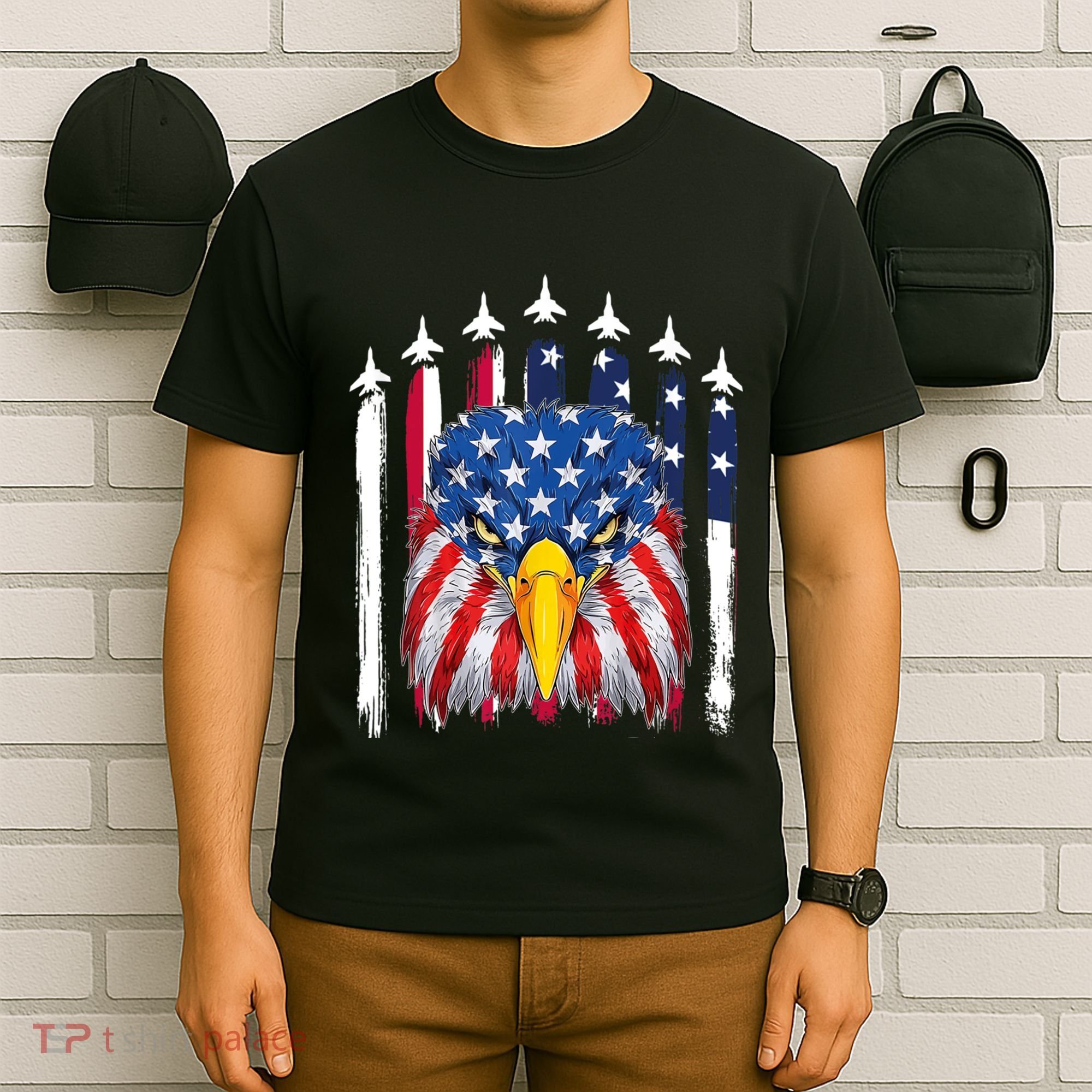 Eagle Mullet 4th Of July USA American Flag Merica T-Shirt