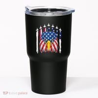 Eagle Mullet 4th Of July USA American Flag Merica Tumbler thumb 0