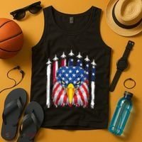 Eagle Mullet 4th Of July USA American Flag Merica Tank Top thumb 4