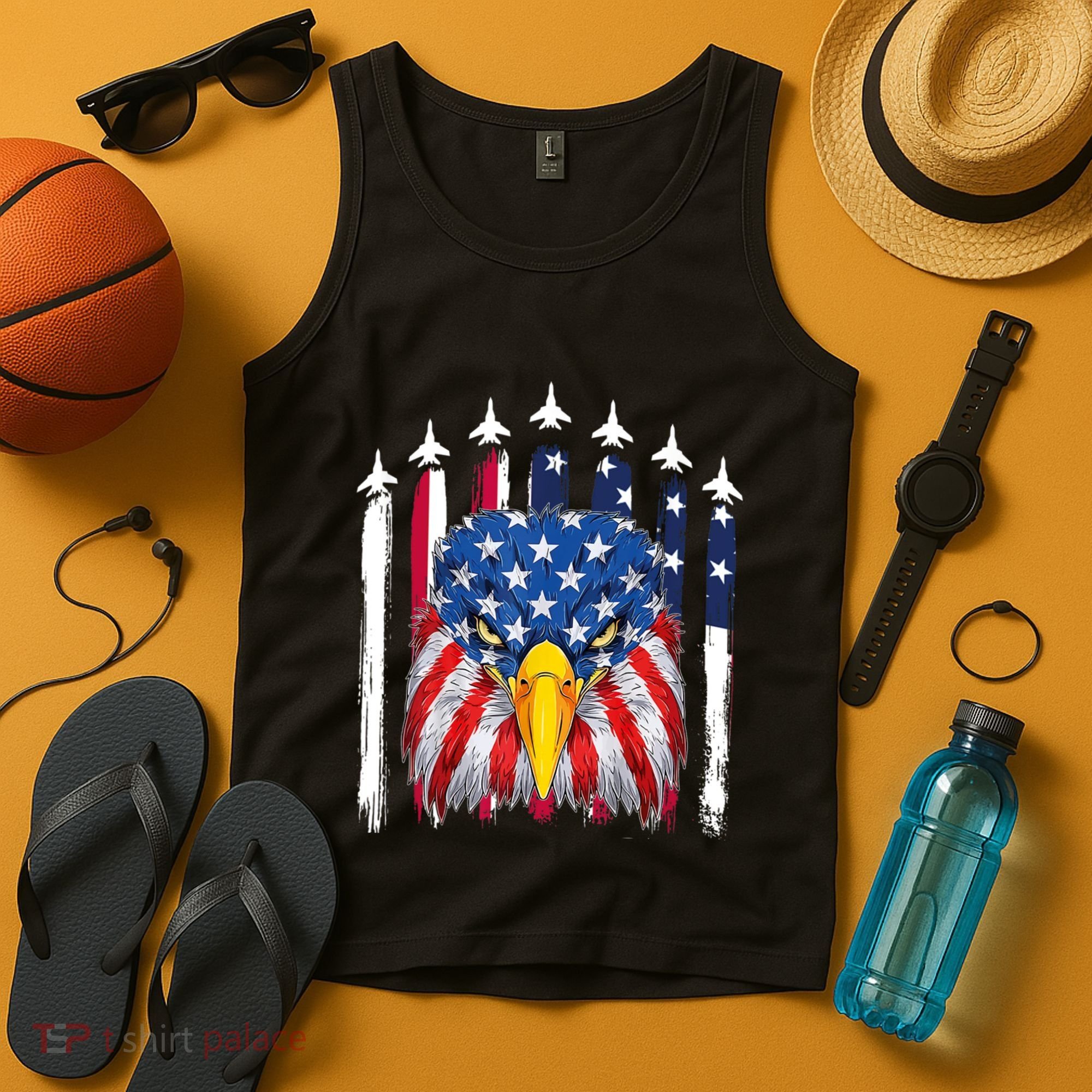 Eagle Mullet 4th Of July USA American Flag Merica Tank Top
