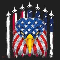Eagle Mullet 4th Of July USA American Flag Merica Golf Towel thumb 3