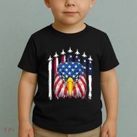 Eagle Mullet 4th Of July USA American Flag Merica Toddler T-Shirt thumb 2