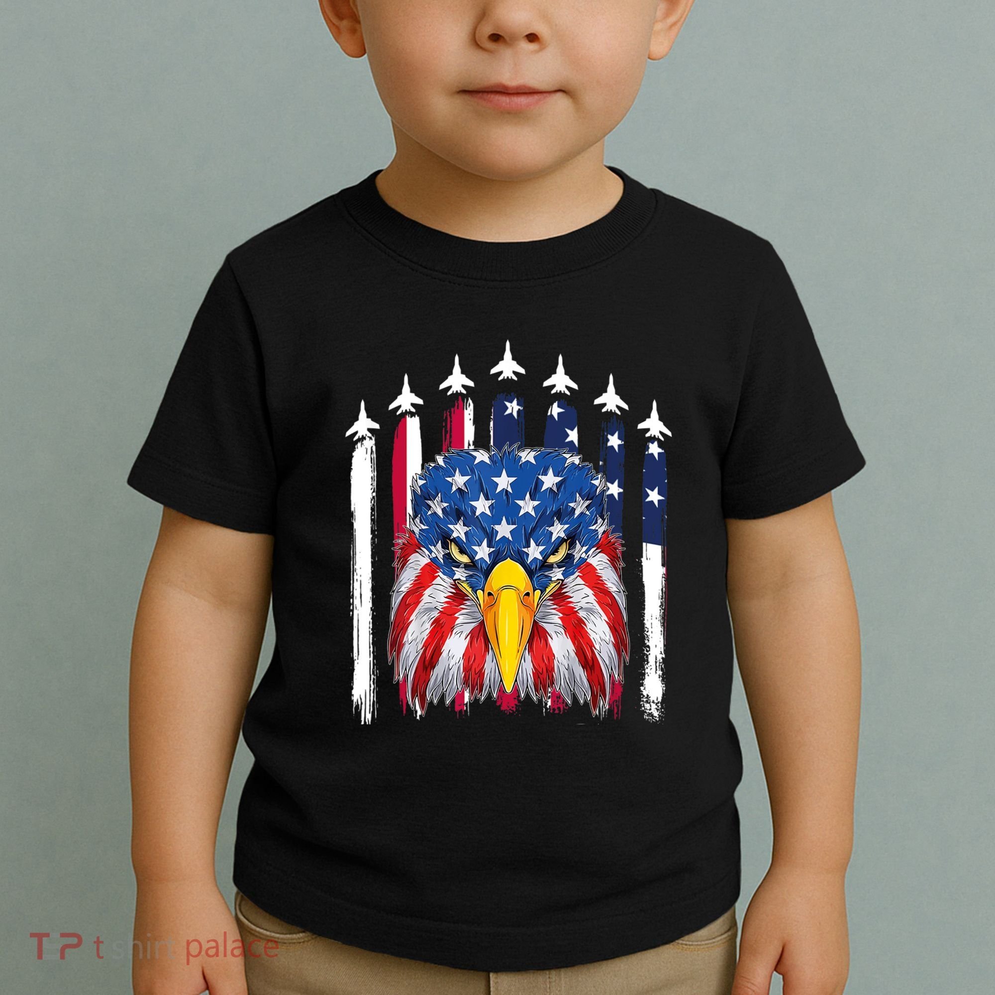 Eagle Mullet 4th Of July USA American Flag Merica Toddler T-Shirt