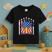 Eagle Mullet 4th Of July USA American Flag Merica Toddler T-Shirt thumb 3
