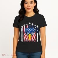 Eagle Mullet 4th Of July USA American Flag Merica Women's T-Shirt thumb 4
