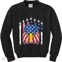 Eagle Mullet 4th Of July USA American Flag Merica Kids Sweatshirt thumb 0
