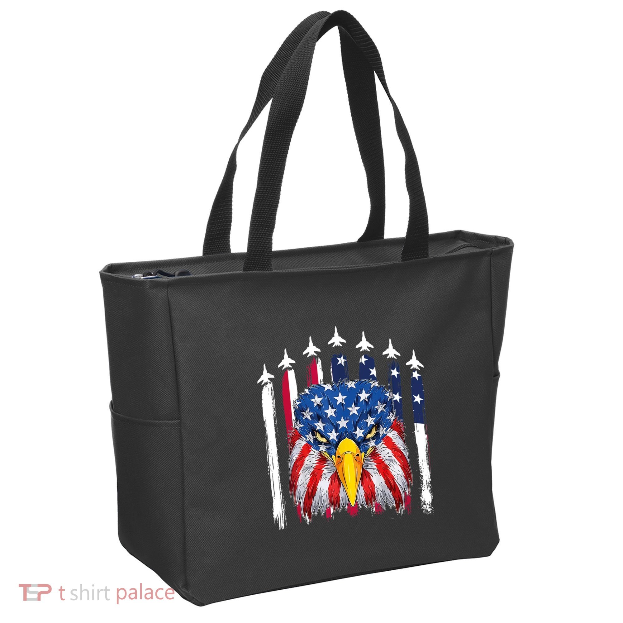 Eagle Mullet 4th Of July USA American Flag Merica Tote Bag