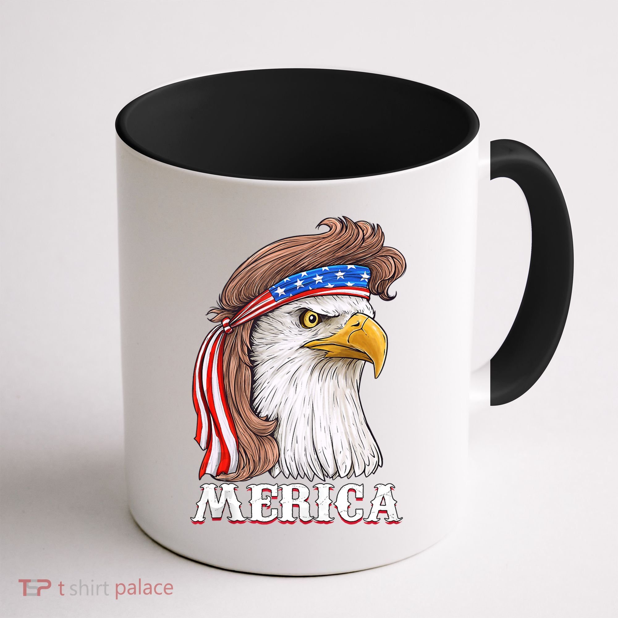 Eagle Mullet 4th Of July USA American Flag Merica Coffee Mug