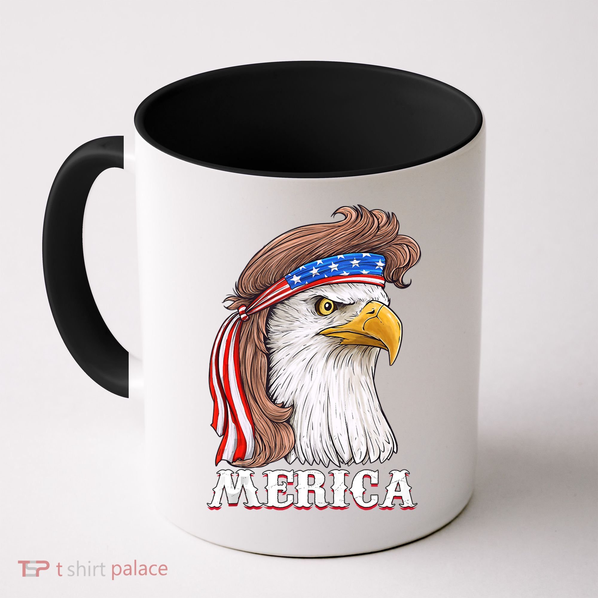 Eagle Mullet 4th Of July USA American Flag Merica Coffee Mug