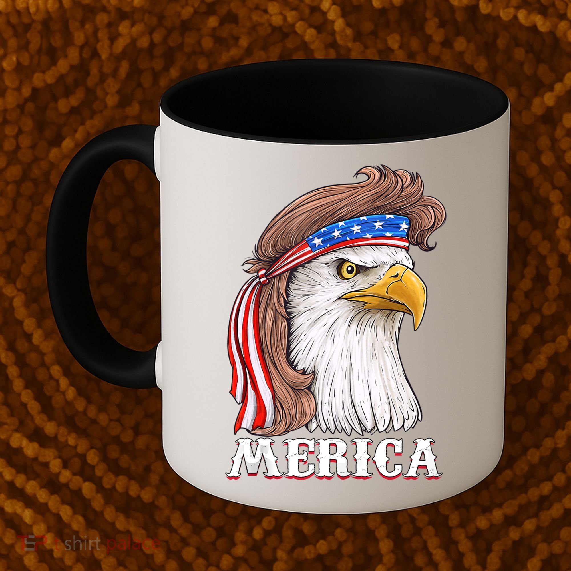 Eagle Mullet 4th Of July USA American Flag Merica Coffee Mug