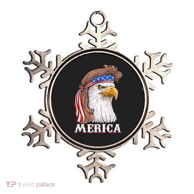 Eagle Mullet 4th Of July USA American Flag Merica Ornament