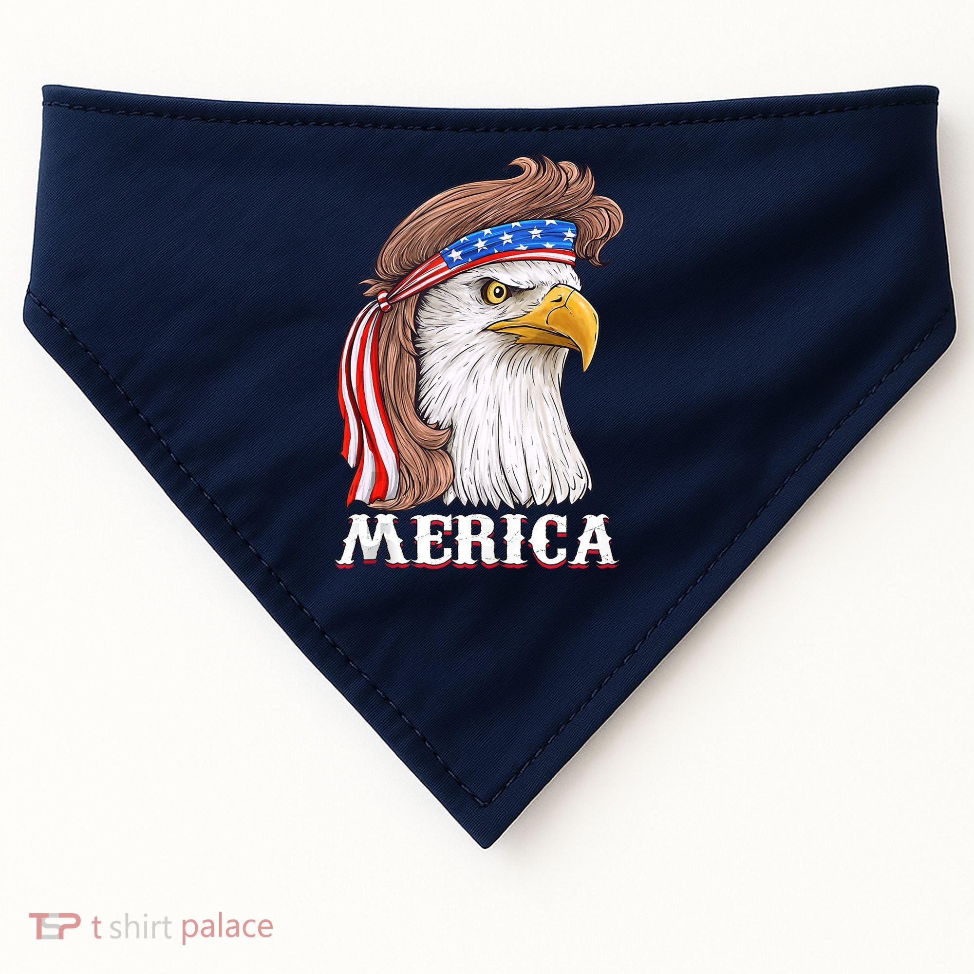 Eagle Mullet 4th Of July USA American Flag Merica USA-Made Doggie Bandana