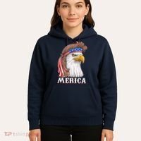 Eagle Mullet 4th Of July USA American Flag Merica Hoodie thumb 5