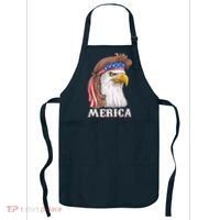 Eagle Mullet 4th Of July USA American Flag Merica Apron thumb 0