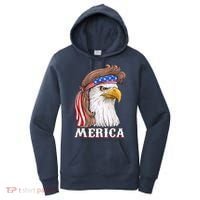 Eagle Mullet 4th Of July USA American Flag Merica Women's Hoodie thumb 0