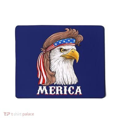 Eagle Mullet 4th Of July USA American Flag Merica Mousepad