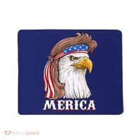 Eagle Mullet 4th Of July USA American Flag Merica Mousepad thumb 0