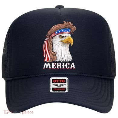 Eagle Mullet 4th Of July USA American Flag Merica Hat