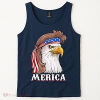 Eagle Mullet 4th Of July USA American Flag Merica Tank Top thumb 2