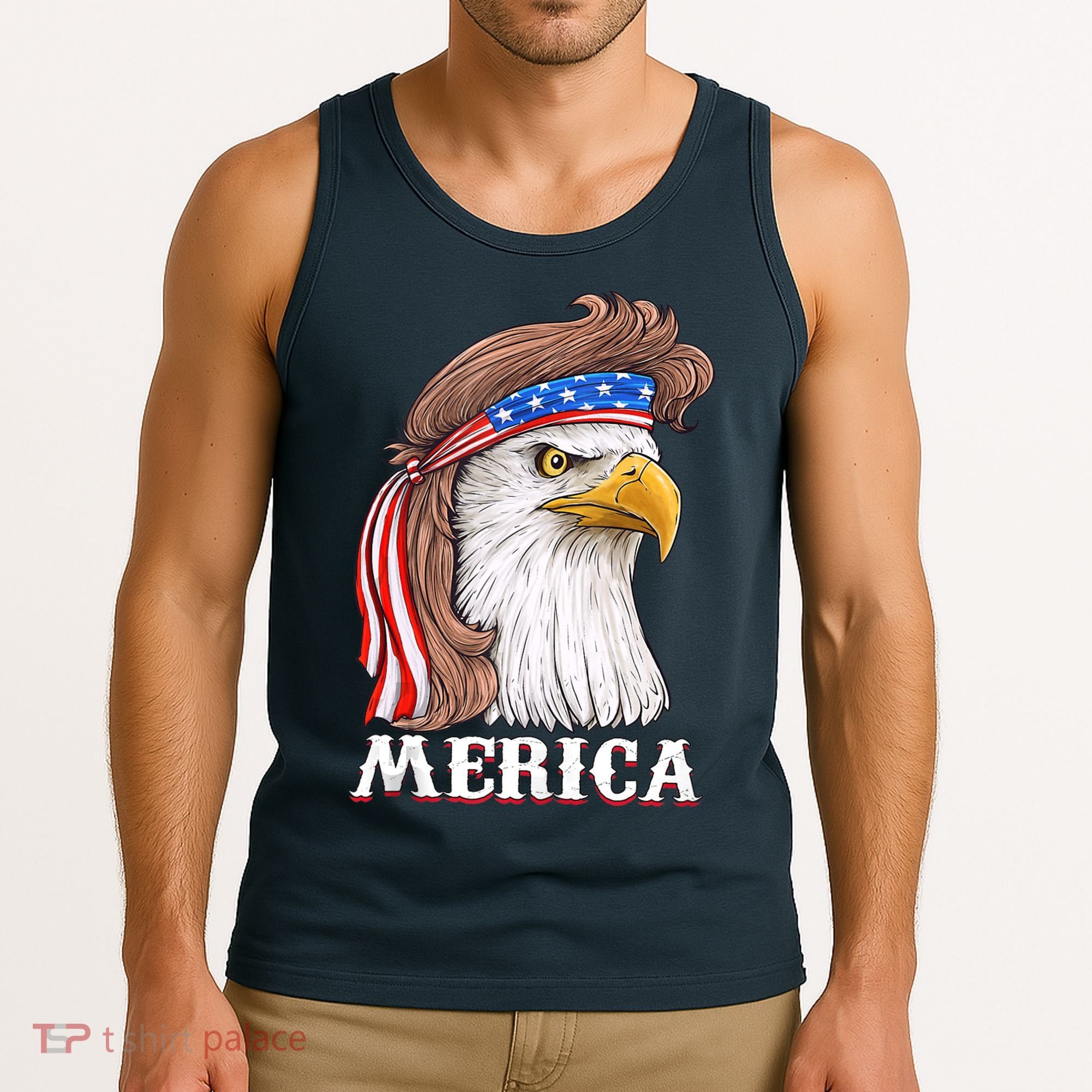 Eagle Mullet 4th Of July USA American Flag Merica Tank Top