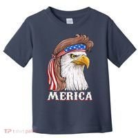 Eagle Mullet 4th Of July USA American Flag Merica Toddler T-Shirt thumb 0