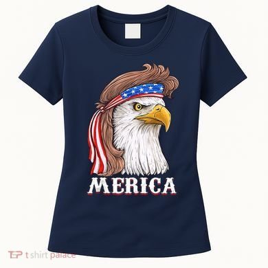 Eagle Mullet 4th Of July USA American Flag Merica Women's T-Shirt