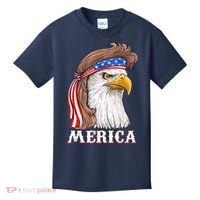 Eagle Mullet 4th Of July USA American Flag Merica Kids T-Shirt thumb 0