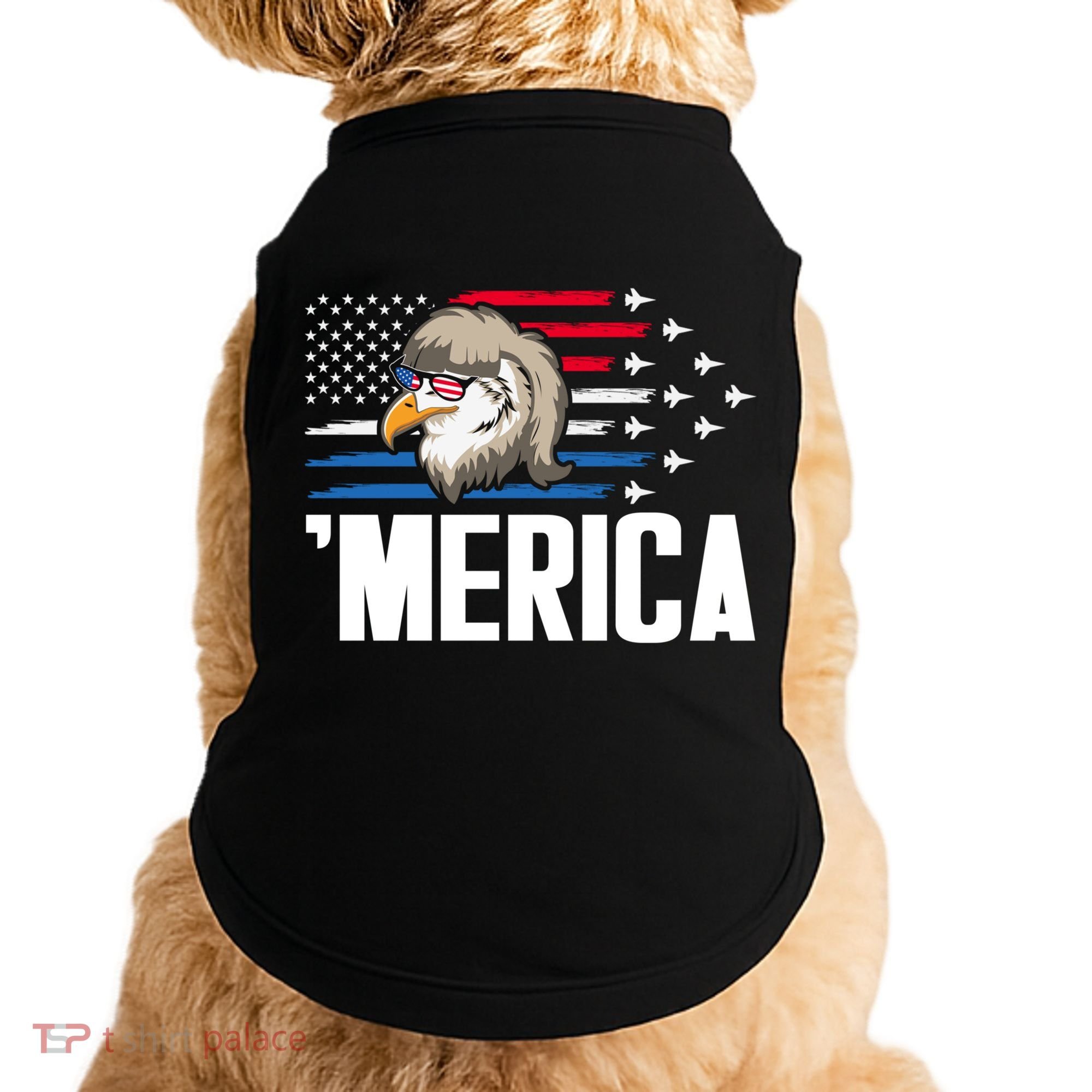 Eagle Mullet 4th Of July Gift USA American Flag Merica Cool Gift Doggie Tank