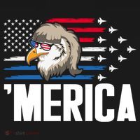 Eagle Mullet 4th Of July Gift USA American Flag Merica Cool Gift Women's Hoodie thumb 2