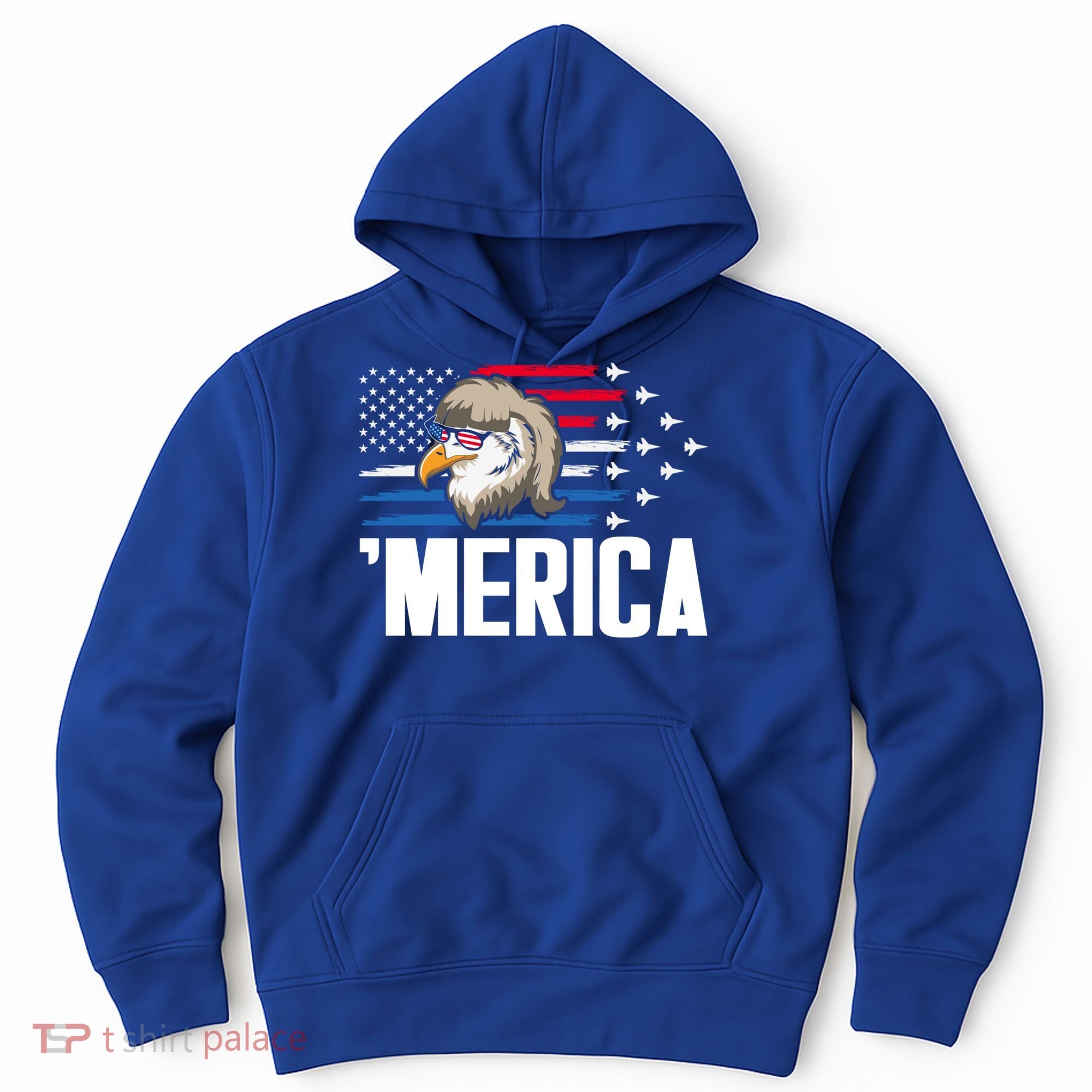 Eagle Mullet 4th Of July Gift USA American Flag Merica Cool Gift Hoodie