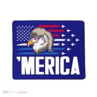 Eagle Mullet 4th Of July Gift USA American Flag Merica Cool Gift Mousepad thumb 0