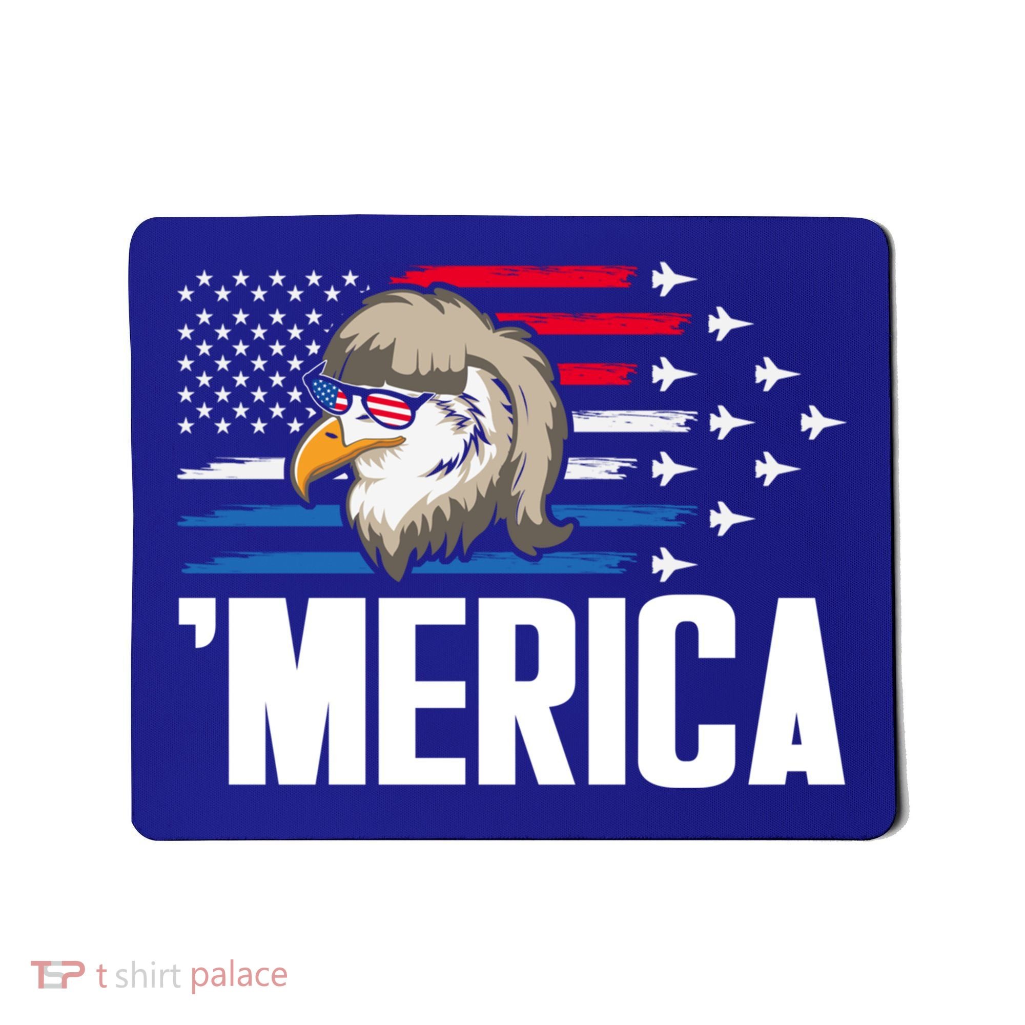Eagle Mullet 4th Of July Gift USA American Flag Merica Cool Gift Mousepad