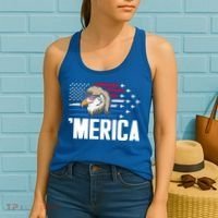 Eagle Mullet 4th Of July Gift USA American Flag Merica Cool Gift Women's Tank Top thumb 2