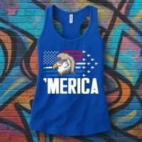 Eagle Mullet 4th Of July Gift USA American Flag Merica Cool Gift Women's Tank Top thumb 3