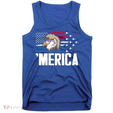 Eagle Mullet 4th Of July Gift USA American Flag Merica Cool Gift Tank Top
