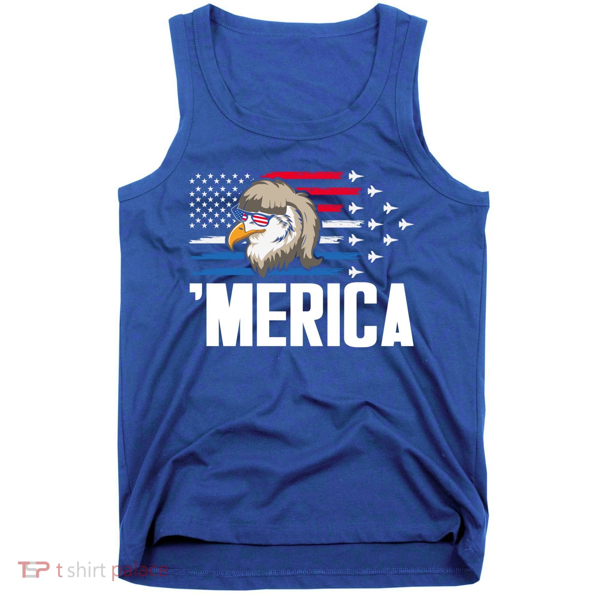 Eagle Mullet 4th Of July Gift USA American Flag Merica Cool Gift Tank Top