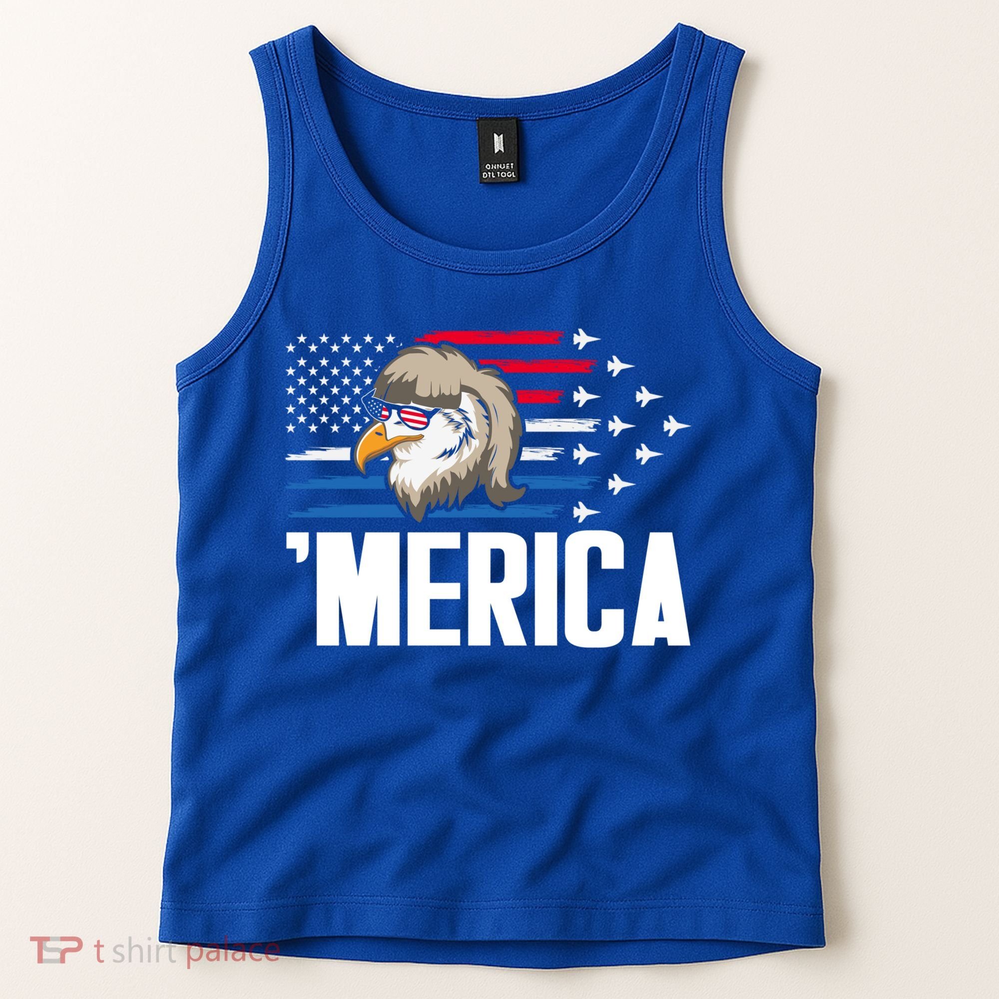 Eagle Mullet 4th Of July Gift USA American Flag Merica Cool Gift Tank Top