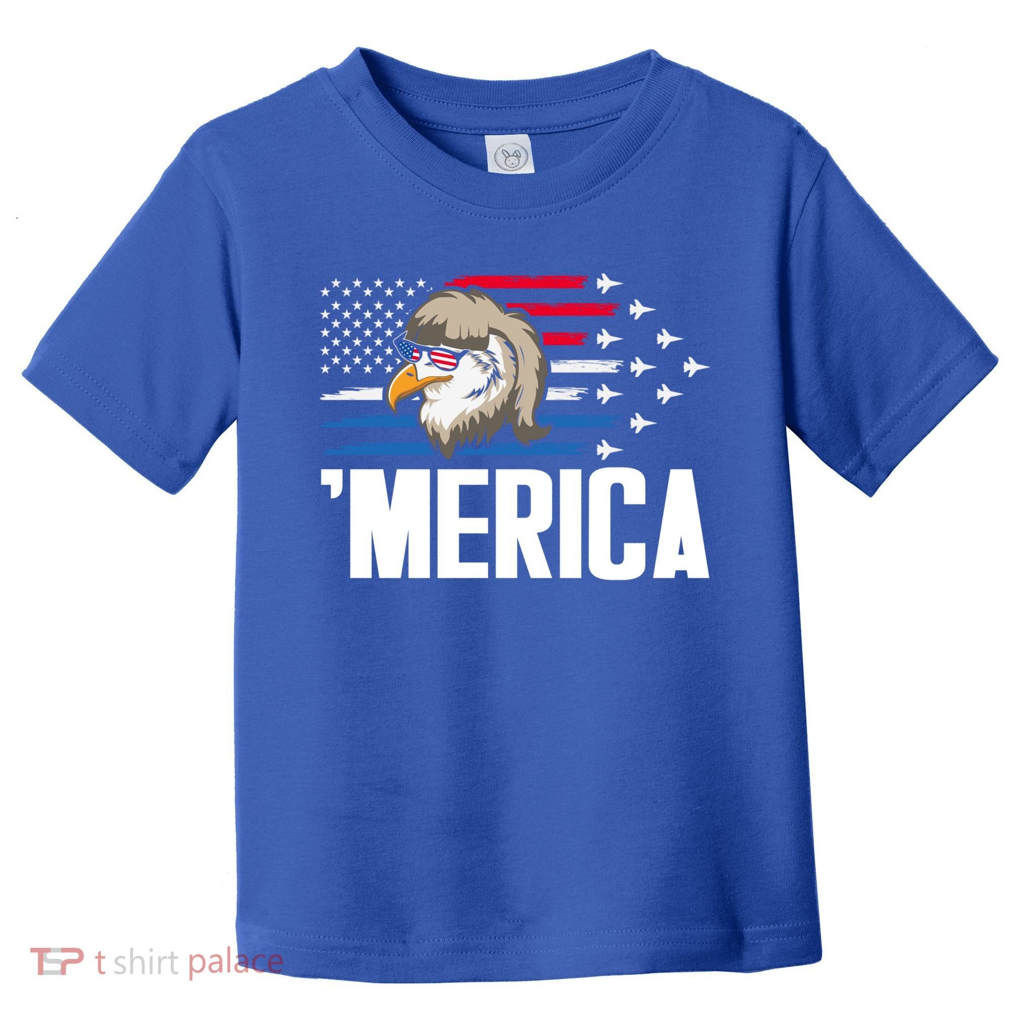Eagle Mullet 4th Of July Gift USA American Flag Merica Cool Gift Toddler T-Shirt