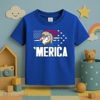 Eagle Mullet 4th Of July Gift USA American Flag Merica Cool Gift Toddler T-Shirt thumb 3