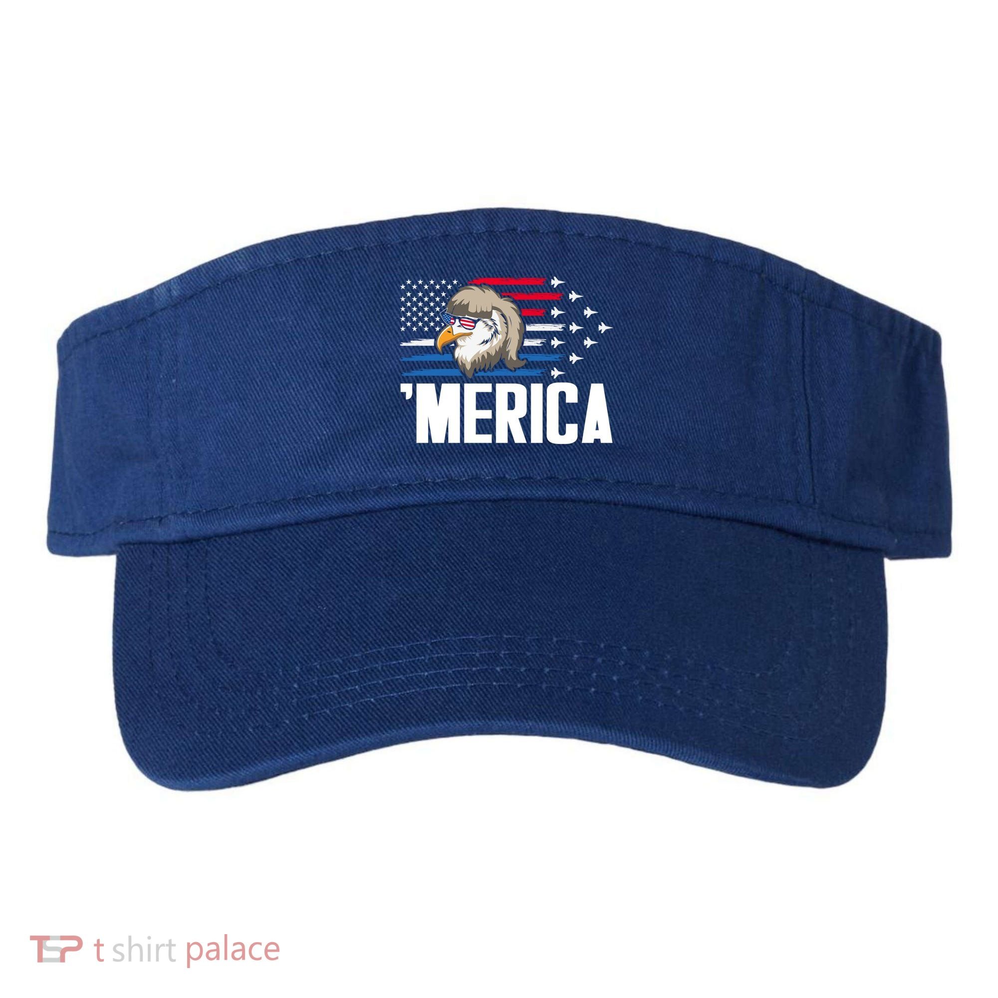 Eagle Mullet 4th Of July Gift USA American Flag Merica Cool Gift Visor